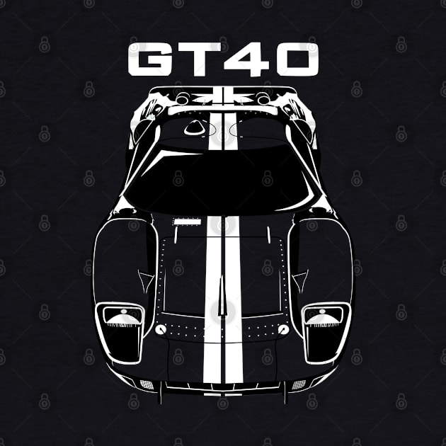 Ford GT40 - White Stripes by V8social